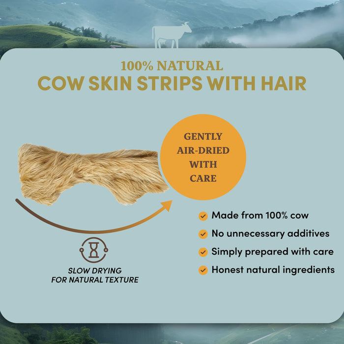 Beef Skin Strips with Hair - Dog Treats