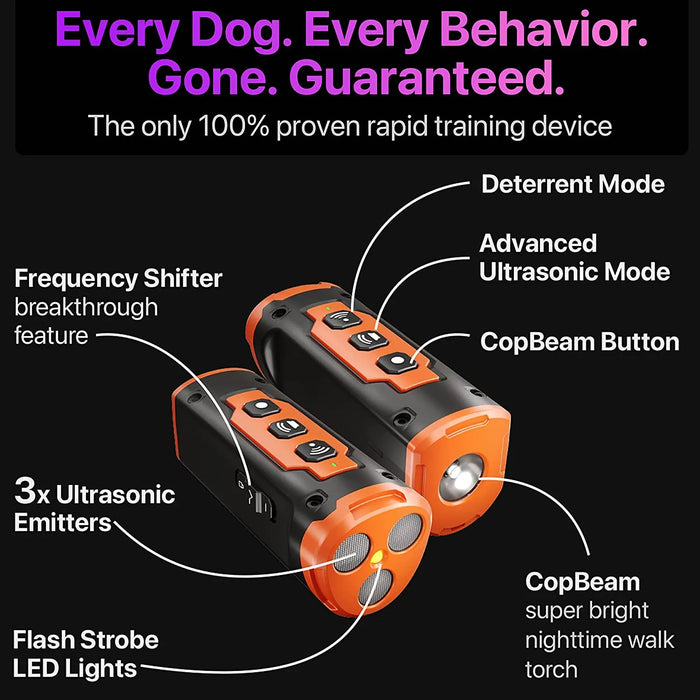 Dispositivo ultrasónico de entrenamiento para perros 