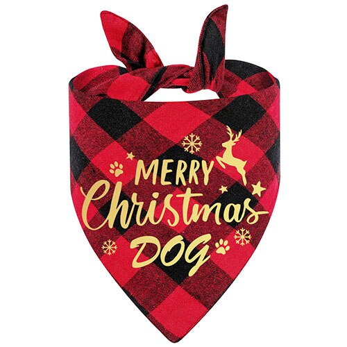 Christmas Plaid Dog Bandanas - NALA'S Pet Closet
