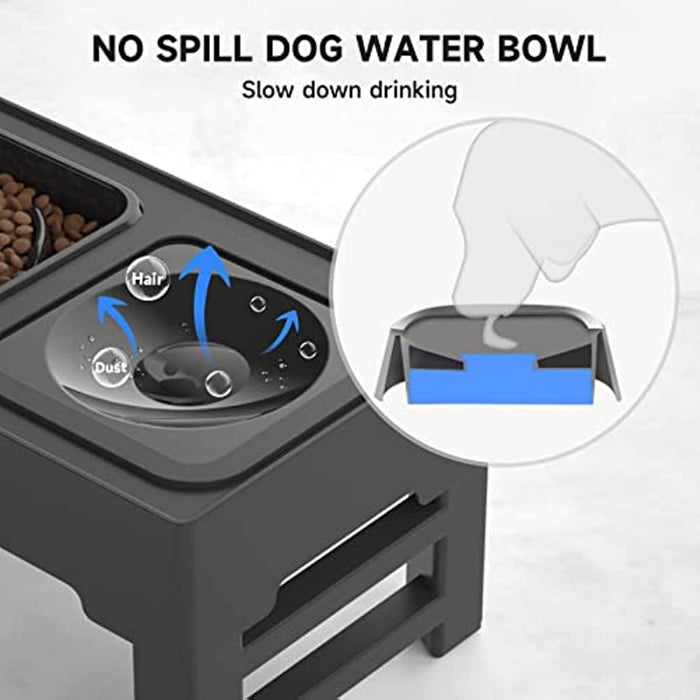 Adjustable Slow Feed & Non-Spill Water Bowls - NALA'S Pet Closet