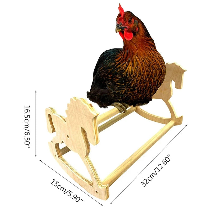 Soporte de madera para percha de pollo