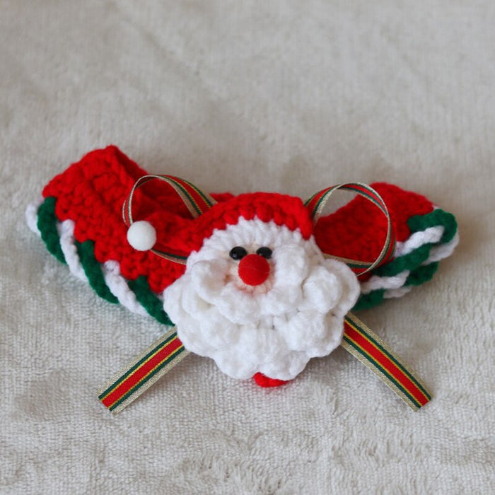 Christmas Pet  Knitted Bow Collar - NALA'S Pet Closet