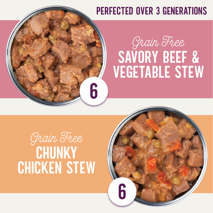 Grain Free Stew Variety Pack: Beef, Chicken