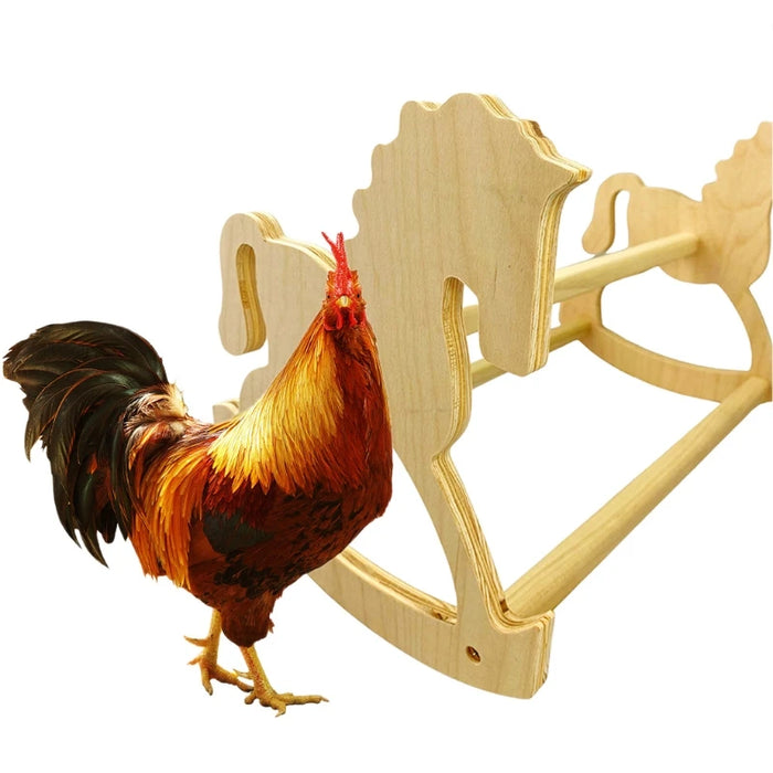 Soporte de madera para percha de pollo