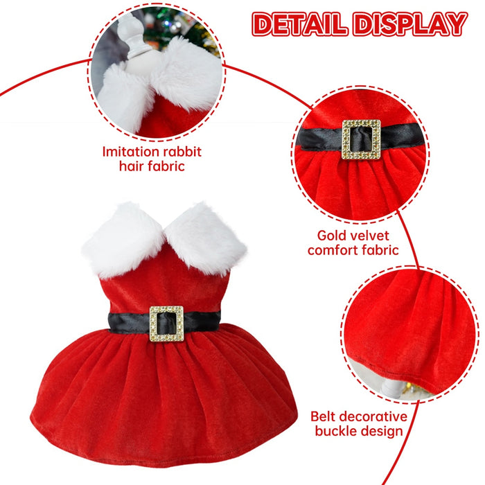 Dog Christmas Red Skirt - NALA'S Pet Closet