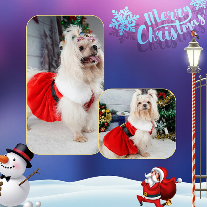 Dog Christmas Red Skirt - NALA'S Pet Closet