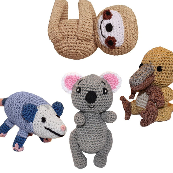 Knit Knacks Organic Cotton Pet Toys, "Aussie Friends Group"