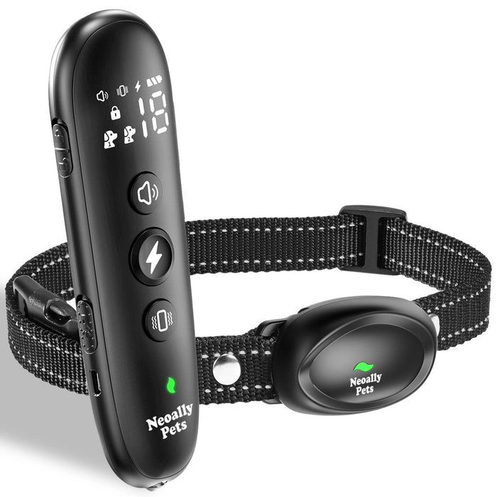 NeoAlly Remote Dog Training Collar for 8-150lbs Dogs | Rechargeable, Waterproof, 3 Training Modes, Security Lock, LED Anti-Lost Lights