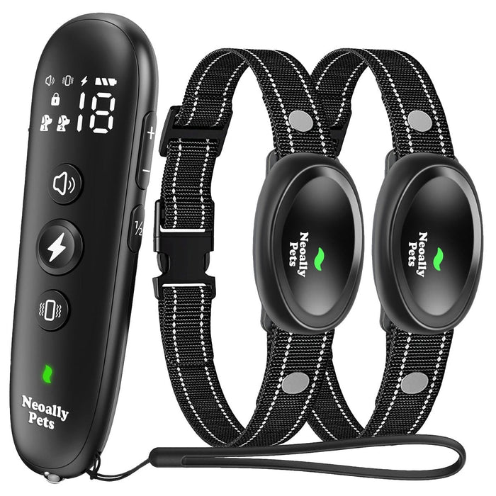 NeoAlly Remote Dog Training Collar for 8-150lbs Dogs | Rechargeable, Waterproof, 3 Training Modes, Security Lock, LED Anti-Lost Lights