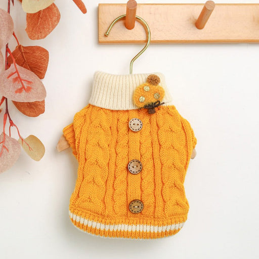 Knitted Button Sweater NALA'S Pet Closet