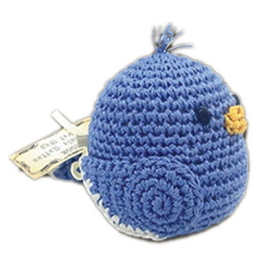 Knit Knacks Blueberry Bill Juguete para perros pequeños de algodón orgánico
