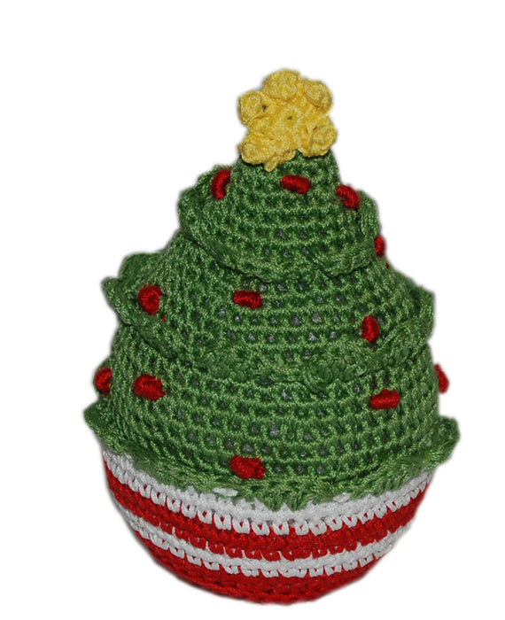 Knit Knacks Christmas Tree Organic Cotton Small Dog Toy