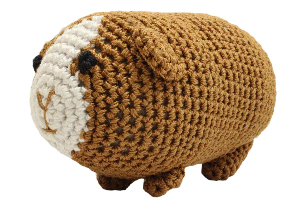 Knit Knacks Goober The Guinea Pig Organic Cotton Small Dog Toy