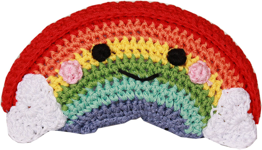 Knit Knacks Happy Rainbow Organic Cotton Small Dog Toy