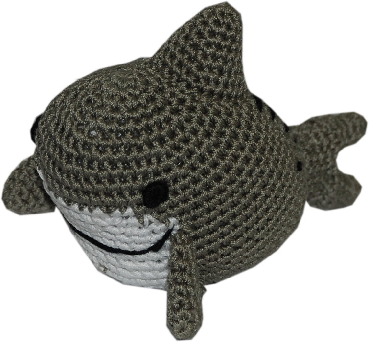 Knit Knacks Shark Organic Cotton Small Dog Toy