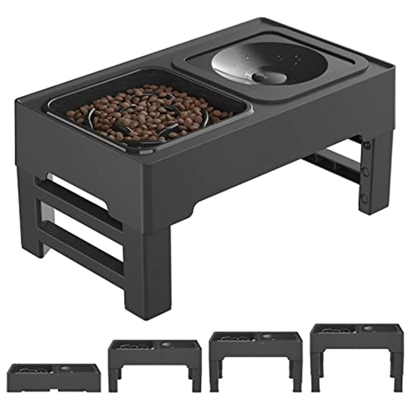 Adjustable Slow Feed & Non-Spill Water Bowls - NALA'S Pet Closet