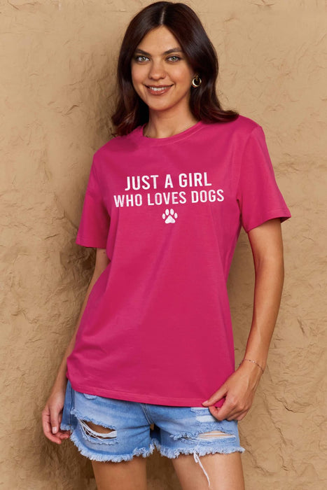Camiseta de algodón con gráfico de huella de perro de Simply Love